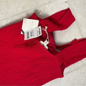 Madewell Crimson Textured Dress